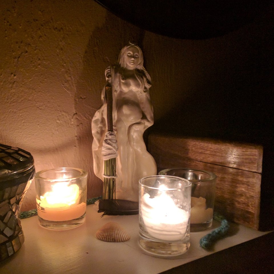 Candlelit Image of an Altar